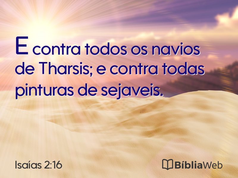 Isaías 2:16 em imagem para compartilhar