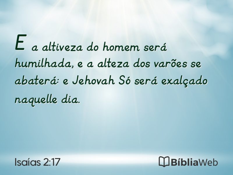 Isaías 2:17 em imagem para compartilhar