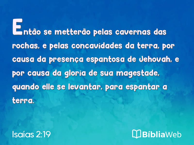 Isaías 2:19 em imagem para compartilhar