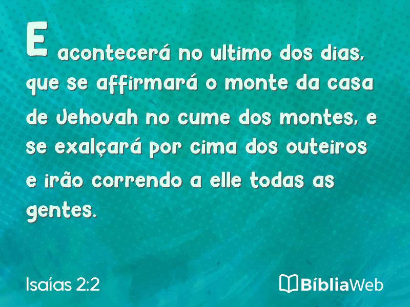 Isaías 2:2 em imagem para compartilhar