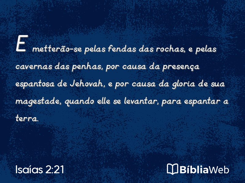 Isaías 2:21 em imagem para compartilhar
