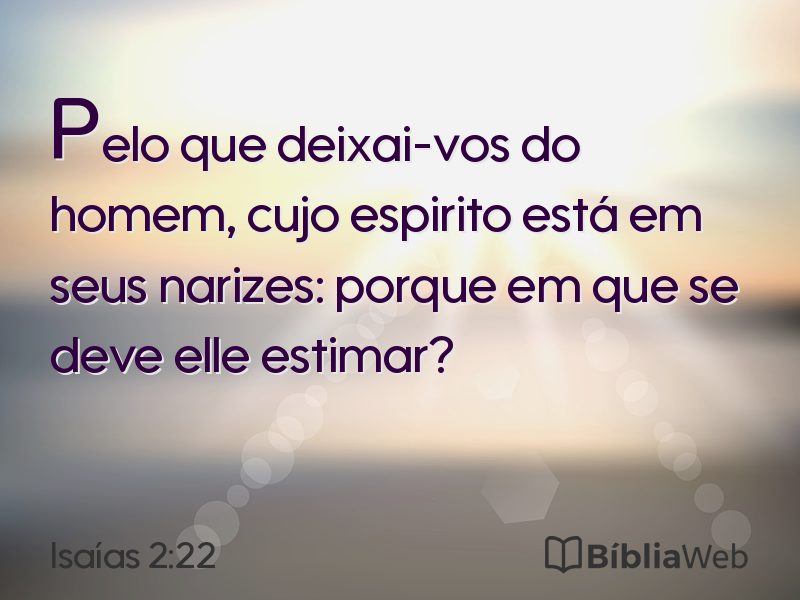 Isaías 2:22 em imagem para compartilhar