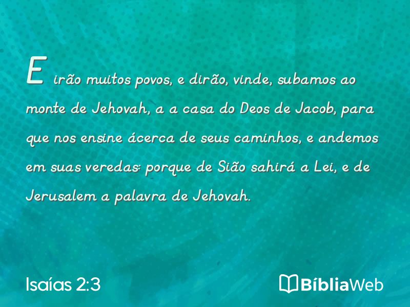 Isaías 2:3 em imagem para compartilhar