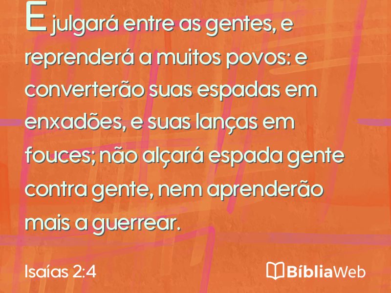 Isaías 2:4 em imagem para compartilhar