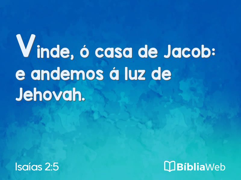 Isaías 2:5 em imagem para compartilhar