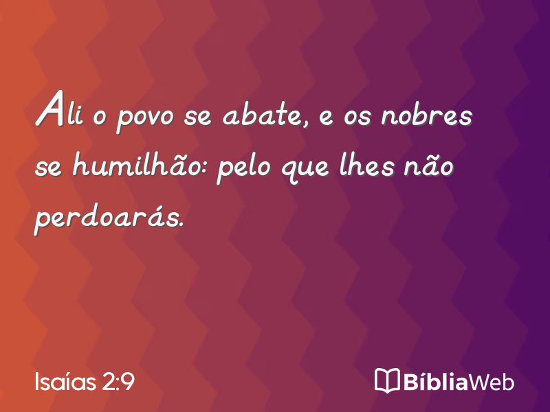 Isaías 2:9 em imagem para compartilhar