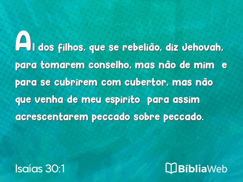Isaías 30:1 em imagem para compartilhar