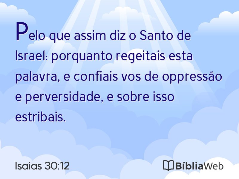 Isaías 30:12 em imagem para compartilhar