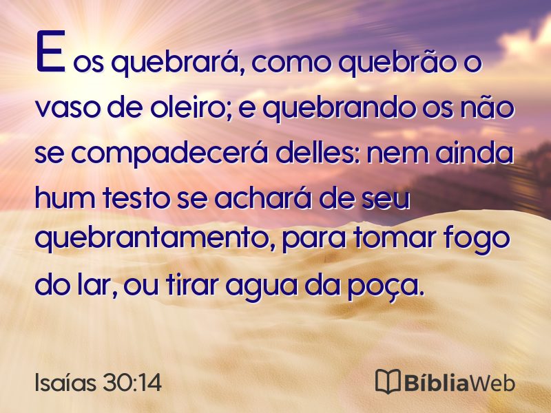 Isaías 30:14 em imagem para compartilhar