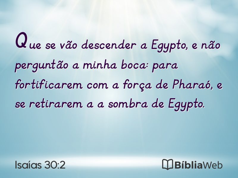 Isaías 30:2 em imagem para compartilhar