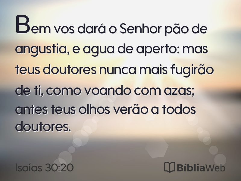 Isaías 30:20 em imagem para compartilhar