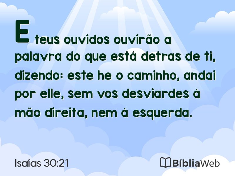 Isaías 30:21 em imagem para compartilhar