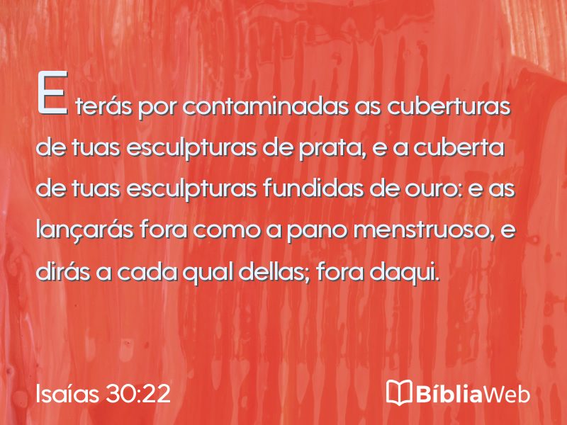 Isaías 30:22 em imagem para compartilhar