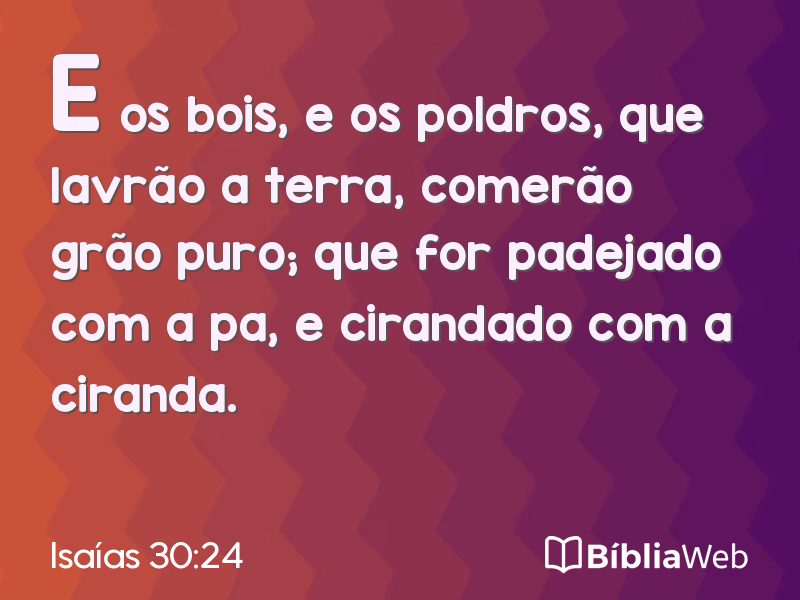 Isaías 30:24 em imagem para compartilhar
