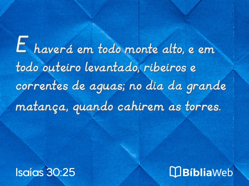 Isaías 30:25 em imagem para compartilhar