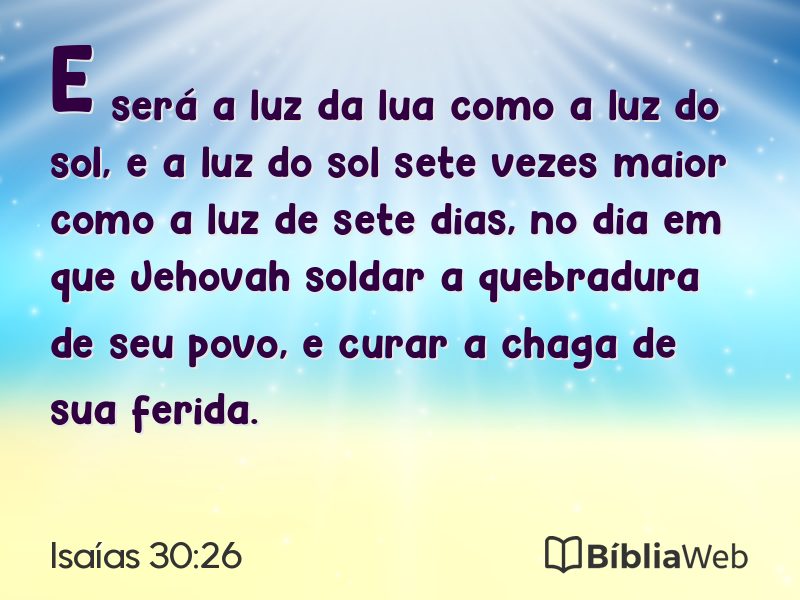 Isaías 30:26 em imagem para compartilhar