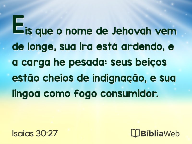 Isaías 30:27 em imagem para compartilhar