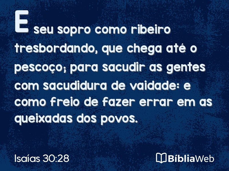 Isaías 30:28 em imagem para compartilhar