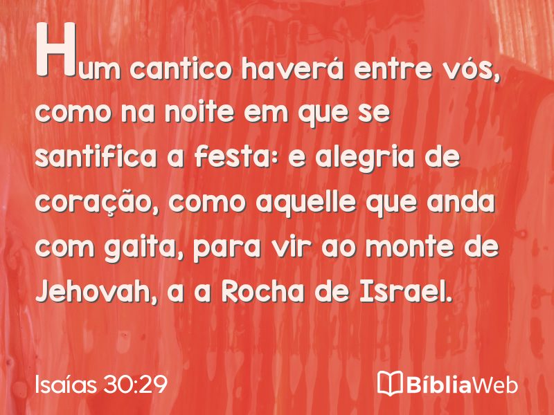 Isaías 30:29 em imagem para compartilhar