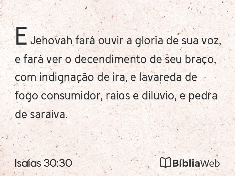 Isaías 30:30 em imagem para compartilhar