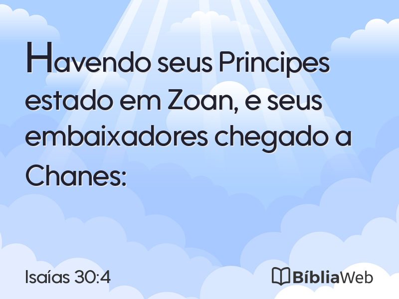 Isaías 30:4 em imagem para compartilhar