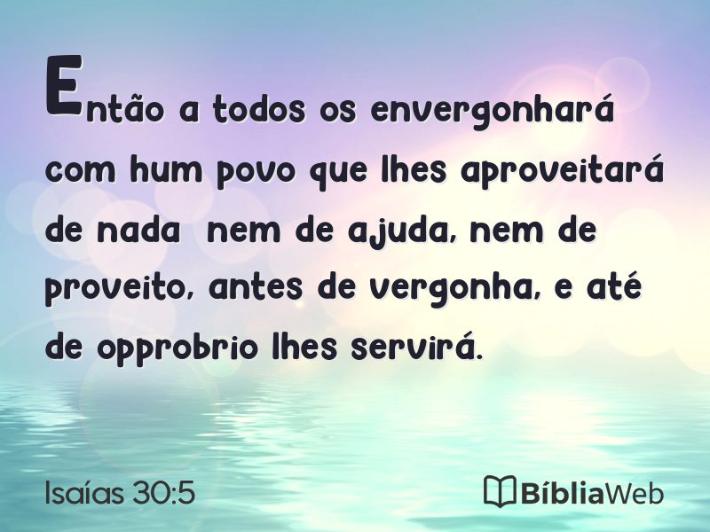 Isaías 30:5 em imagem para compartilhar