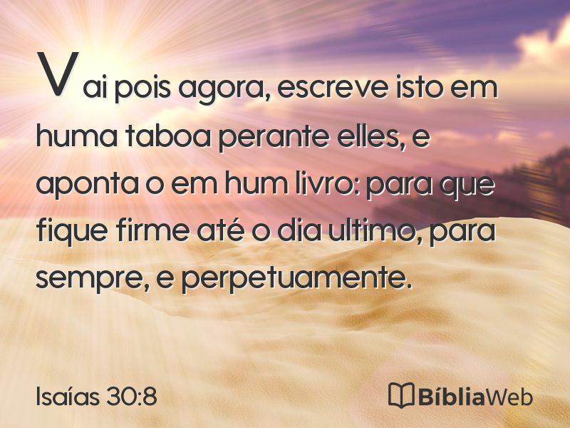 Isaías 30:8 em imagem para compartilhar