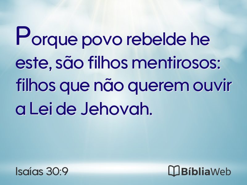 Isaías 30:9 em imagem para compartilhar