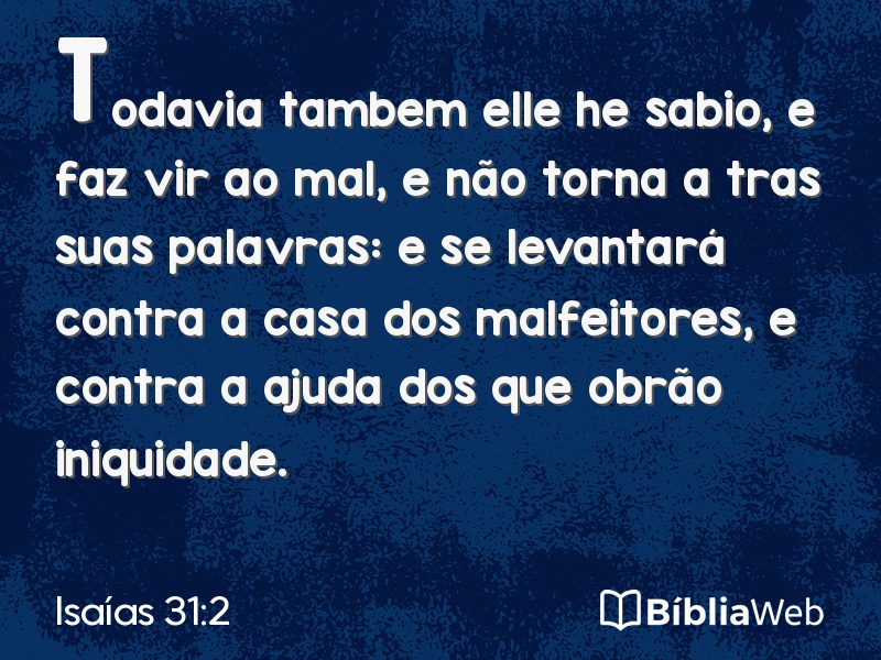 Isaías 31:2 em imagem para compartilhar