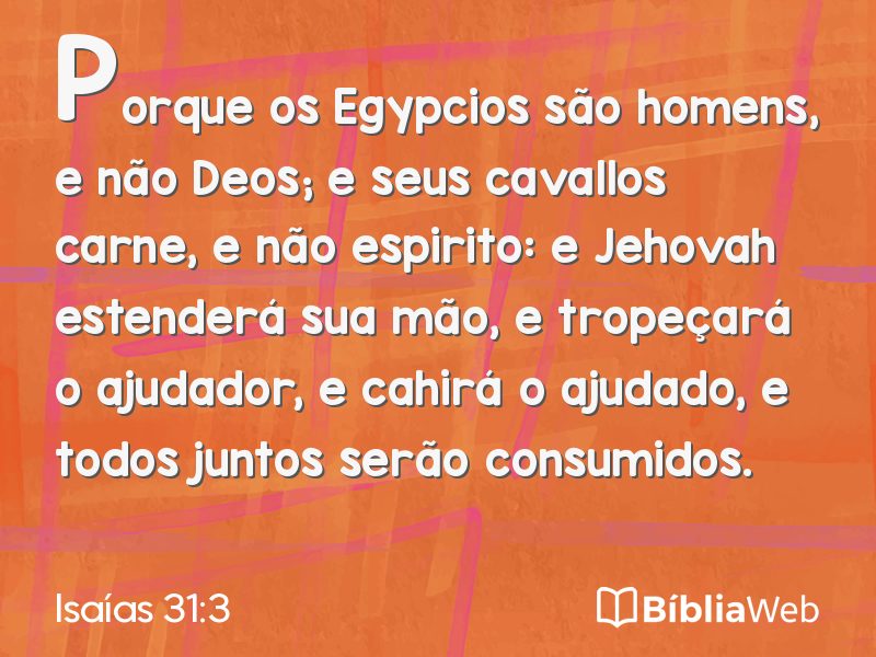 Isaías 31:3 em imagem para compartilhar