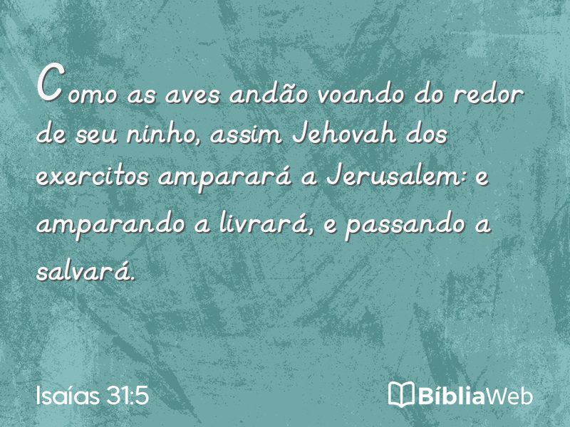 Isaías 31:5 em imagem para compartilhar