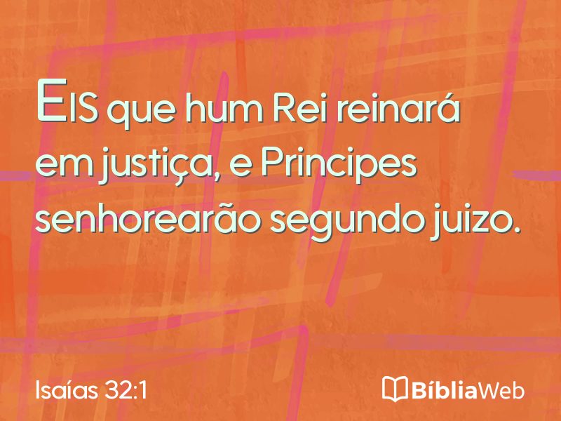 Isaías 32:1 em imagem para compartilhar