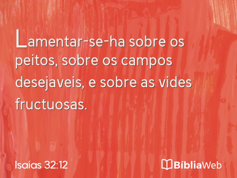 Isaías 32:12 em imagem para compartilhar
