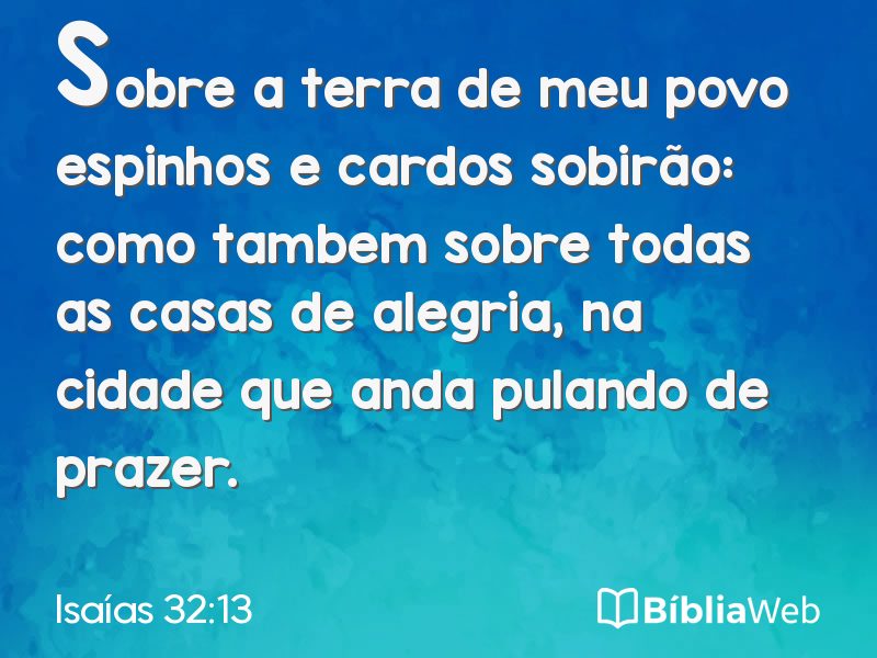 Isaías 32:13 em imagem para compartilhar
