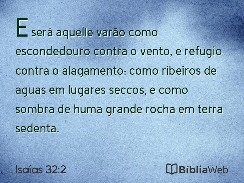 Isaías 32:2 em imagem para compartilhar