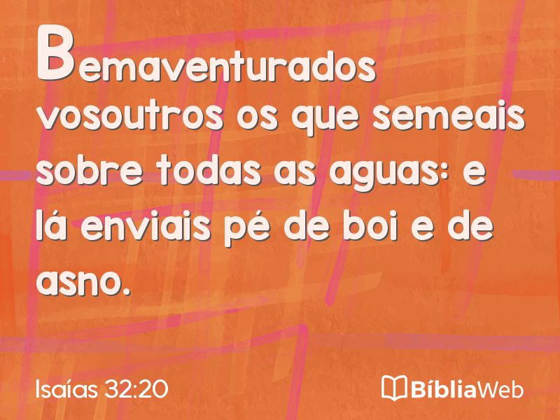 Isaías 32:20 em imagem para compartilhar