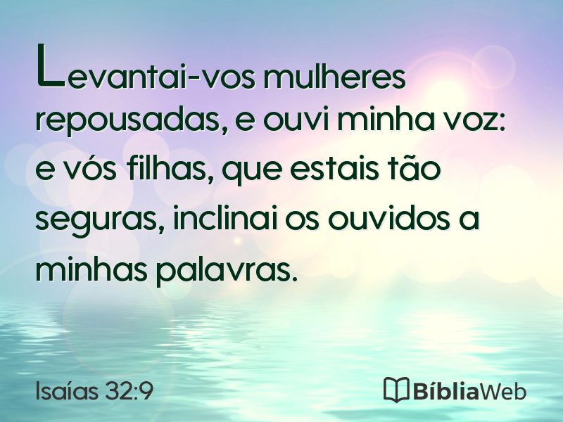 Isaías 32:9 em imagem para compartilhar