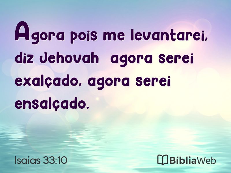 Isaías 33:10 em imagem para compartilhar