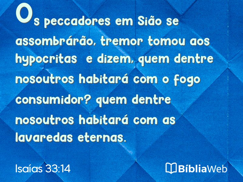 Isaías 33:14 em imagem para compartilhar