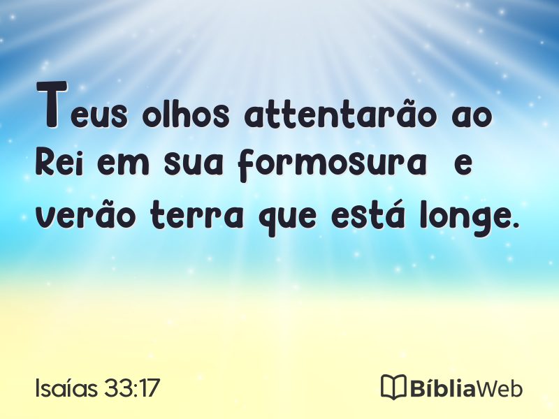 Isaías 33:17 em imagem para compartilhar