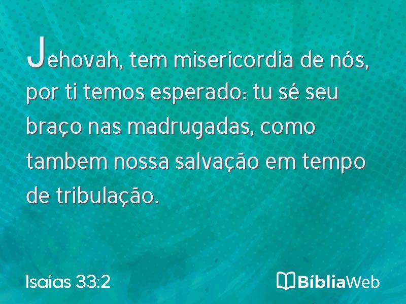 Isaías 33:2 em imagem para compartilhar