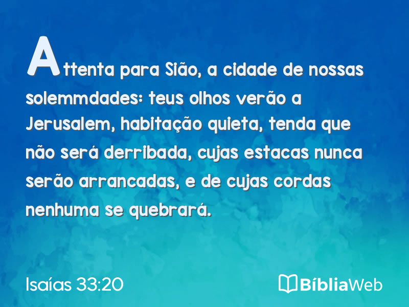 Isaías 33:20 em imagem para compartilhar