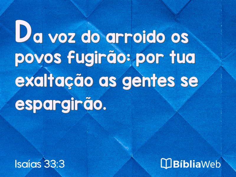 Isaías 33:3 em imagem para compartilhar