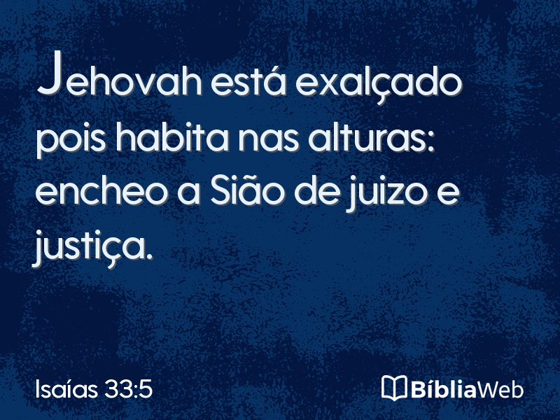 Isaías 33:5 em imagem para compartilhar