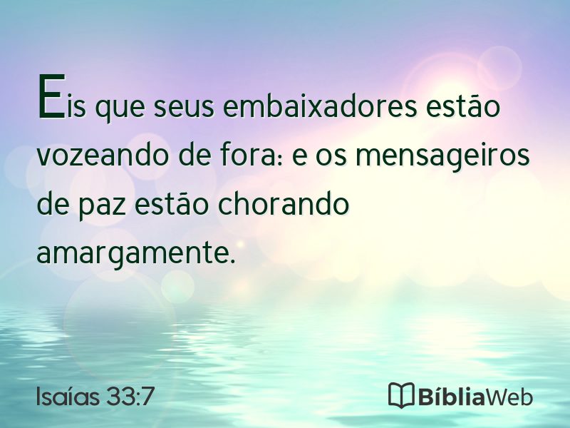 Isaías 33:7 em imagem para compartilhar
