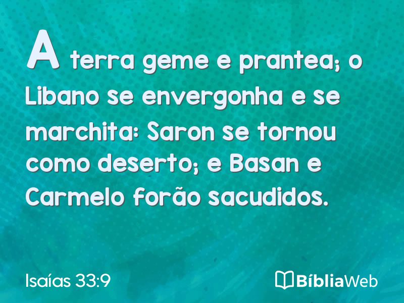 Isaías 33:9 em imagem para compartilhar