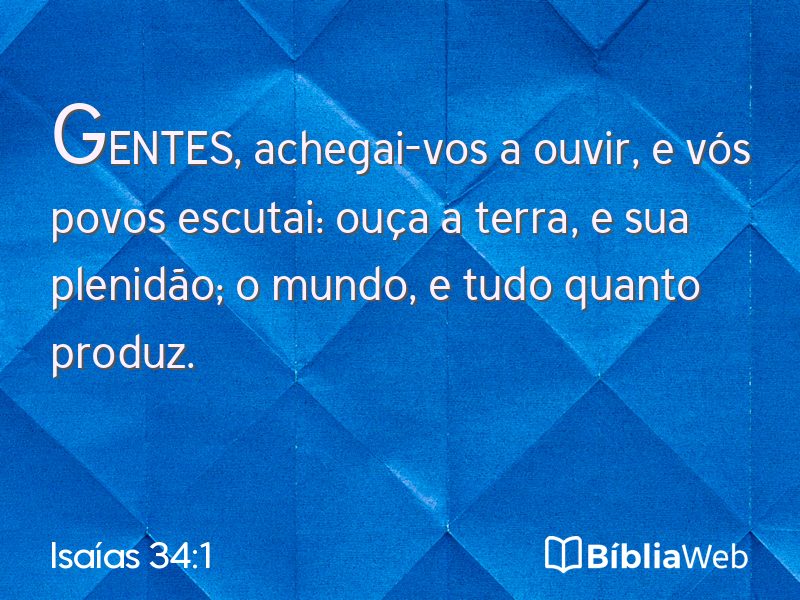 Isaías 34:1 em imagem para compartilhar
