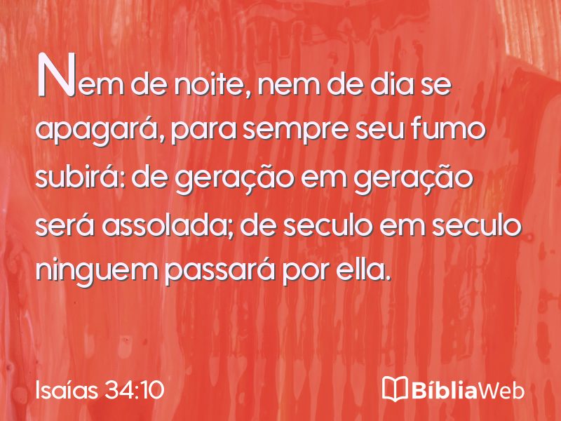 Isaías 34:10 em imagem para compartilhar