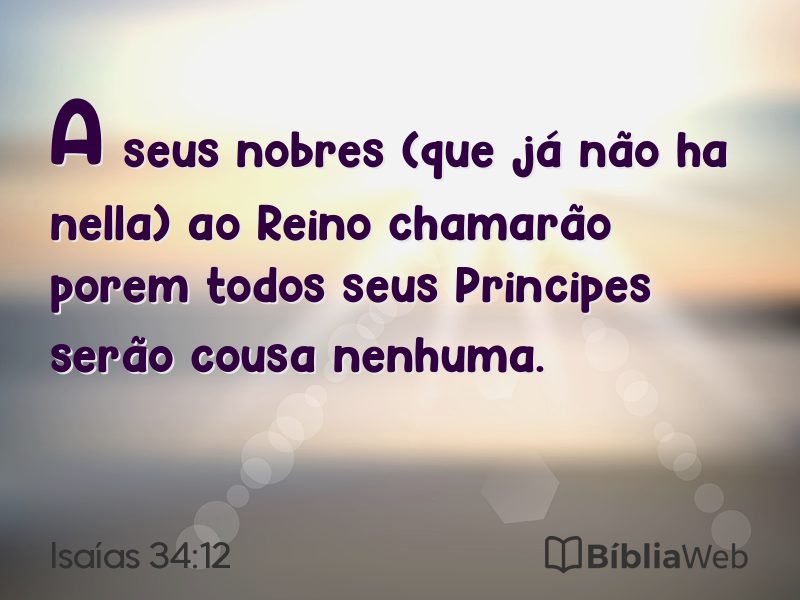 Isaías 34:12 em imagem para compartilhar