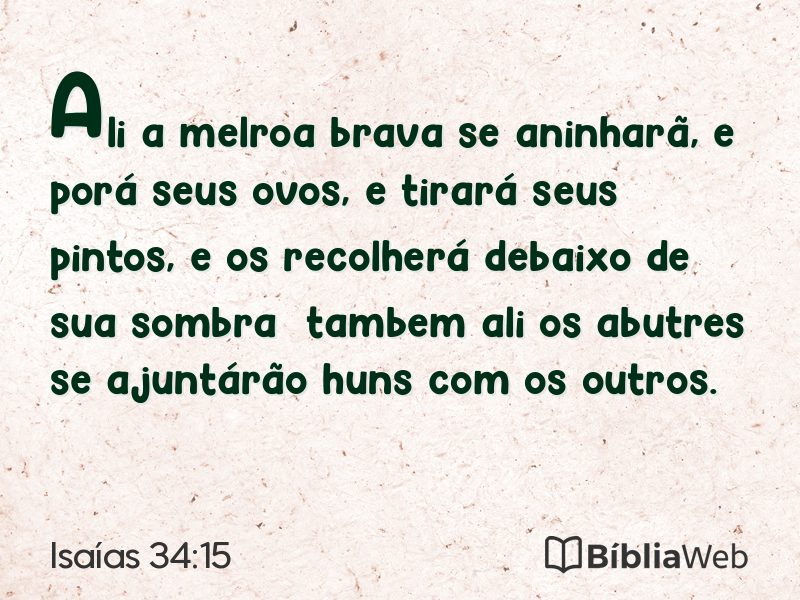 Isaías 34:15 em imagem para compartilhar
